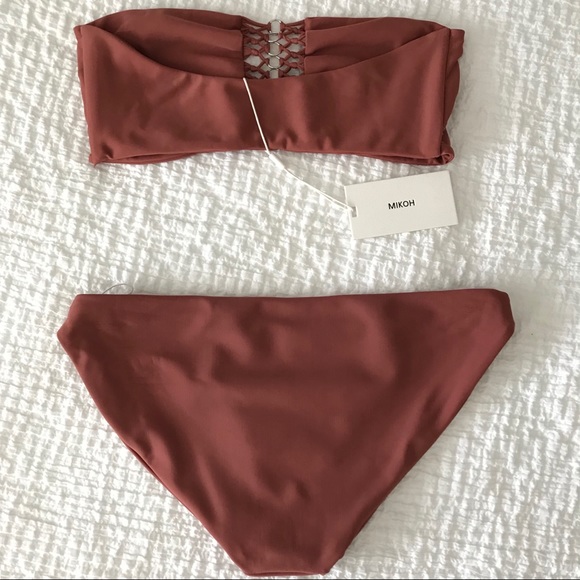 Mikoh Fiji metal ring bandeau bikini set. - Picture 4 of 8